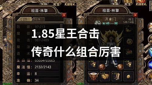 1.85星王合击传奇什么组合厉害