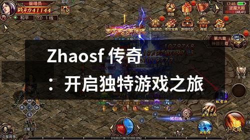 Zhaosf 传奇:开启独特游戏之旅