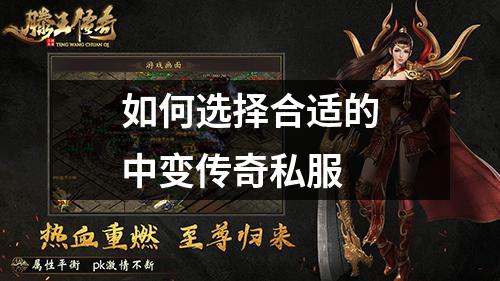 如何选择合适的中变传奇私服