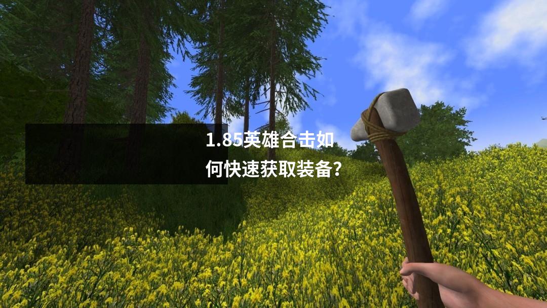 1.85英雄合击如何快速获取装备?